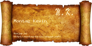 Montag Kevin névjegykártya